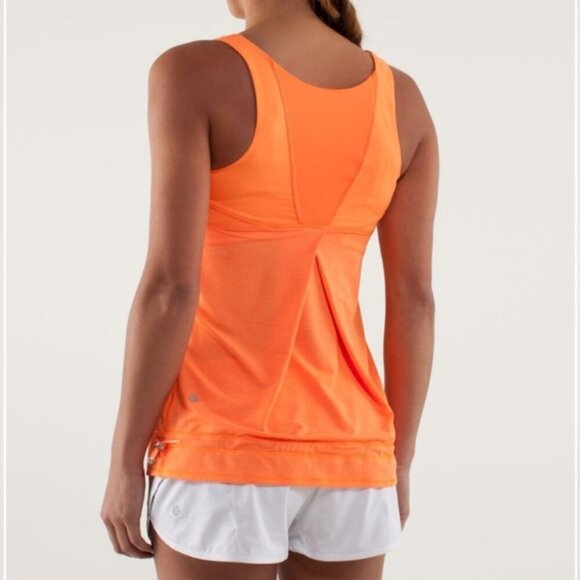 Lululemon Pizzaz Orange Ta Ta Topper Tank Top sz 6 W1C50S - Picture 1 of 8